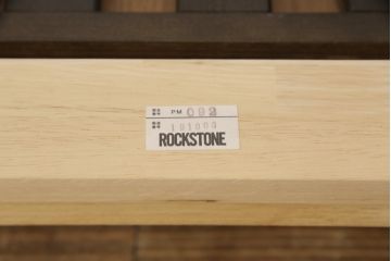 中古　美品　ロックストーン(ROCK STONE)　ウォールナット・本革　シンプルモダンなデザインが目を引く2人掛けレザーソファ(定価約54万円)(二人掛けソファ、2P)(R-057322)