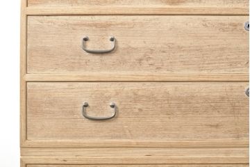 和製アンティーク　前面桐材　落ち着きのある上品な佇まいが魅力的な二段重ね衣装箪笥(チェスト、和タンス、収納箪笥、桐箪笥、桐たんす、引き出し)(R-057329)