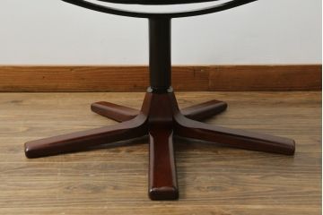 北欧ビンテージ　スウェーデン　G-Mobel社　高級感のある佇まいが魅力的な本革ラウンジチェア+オットマンのセット(一人掛けソファ、1人掛け、アームチェア、レザー、ヴィンテージ)(R-057333)