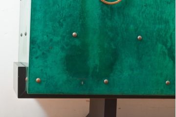 激レア!　ビンテージ家具　イタリア高級家具　アルド・トゥーラ(ALDO TURA)　個性的なデザインがインパクト抜群のサイドボード(収納棚、戸棚、ヴィンテージ)(R-057334)
