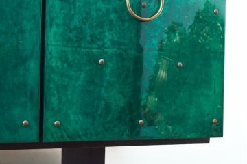 激レア!　ビンテージ家具　イタリア高級家具　アルド・トゥーラ(ALDO TURA)　個性的なデザインがインパクト抜群のサイドボード(収納棚、戸棚、ヴィンテージ)(R-057334)