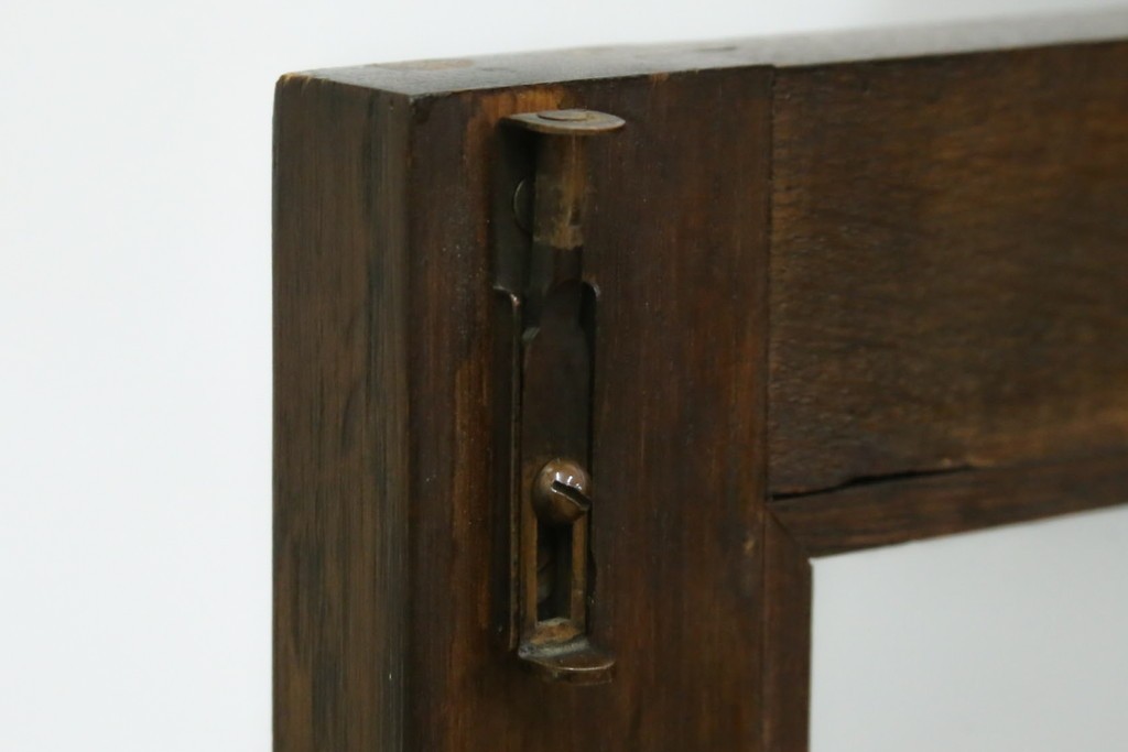 イギリスアンティーク　オーク材　クラシカルな雰囲気を醸し出すステンドグラスブックケース　(R-057344)