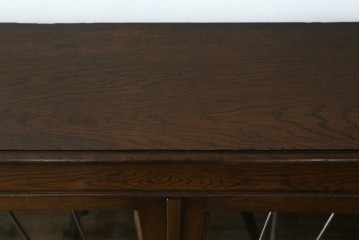 イギリスアンティーク　オーク材　クラシカルな雰囲気を醸し出すステンドグラスブックケース　(R-057344)