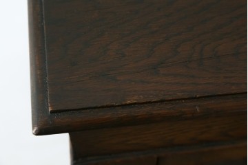 イギリスアンティーク　オーク材　クラシカルな雰囲気を醸し出すステンドグラスブックケース　(R-057344)