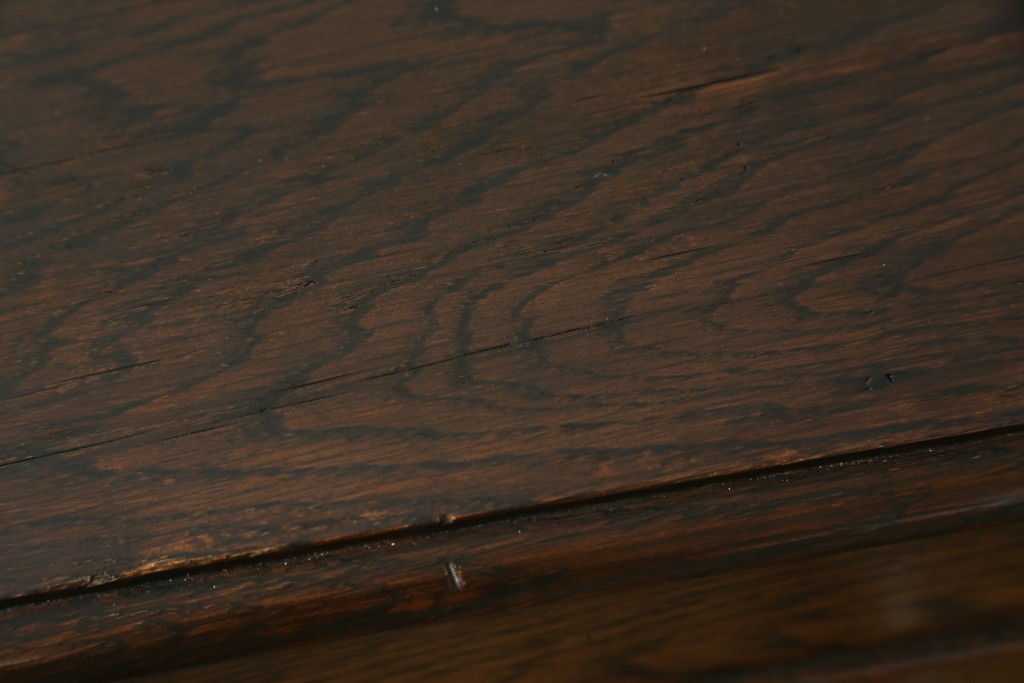 イギリスアンティーク　オーク材　クラシカルな雰囲気を醸し出すステンドグラスブックケース　(R-057344)