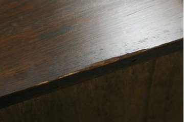 イギリスアンティーク　オーク材　クラシカルな雰囲気を醸し出すステンドグラスブックケース　(R-057344)