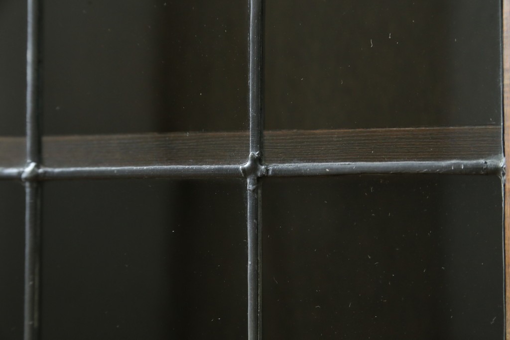 イギリスアンティーク　オーク材　クラシカルな雰囲気を醸し出すステンドグラスブックケース　(R-057344)