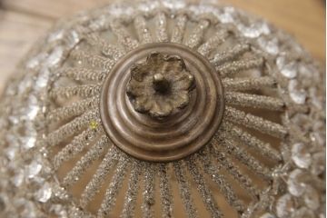 アンティーク照明　フランスアンティーク　クラシカルな雰囲気を高める天井照明(吊り下げ照明、シェード)(R-057345)