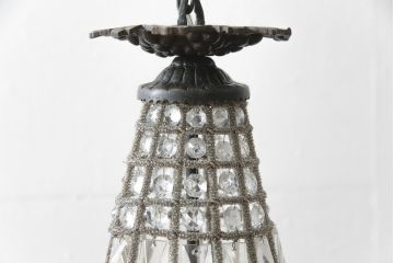 ビンテージ照明　フランスヴィンテージ　シックな色合いで大人の空間を演出するシャンデリア(吊り下げ照明、天井照明)(R-057351)