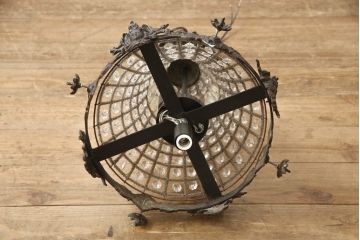 ビンテージ照明　フランスヴィンテージ　シックな色合いで大人の空間を演出するシャンデリア(吊り下げ照明、天井照明)(R-057351)