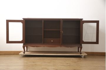 中古　美品　メープル不二屋　品の良さが高級感を高めるサイドボード(定価約38万円)(収納棚、戸棚、キャビネット)(R-057357)