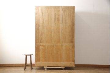  中古　伝統工芸士　橋政男作　葵桐の金具が上品な加茂桐箪笥(胴丸、桐たんす、衣装箪笥、着物箪笥、和タンス、和服タンス、引き出し)(R-057358)