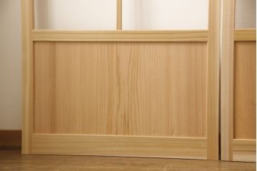 ラフジュ工房オリジナル 杉材 大正ロマン ノスタルジックな雰囲気づくりに活躍するガラス戸4枚セット(色ガラスもお入れできます)(引き戸、建具)(R-057363)