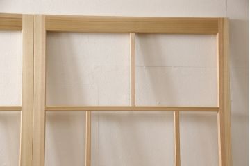 ラフジュ工房オリジナル 杉材 大正ロマン ノスタルジックな雰囲気づくりに活躍するガラス戸3枚セット(色ガラスもお入れできます)(引き戸、建具)(R-057365)