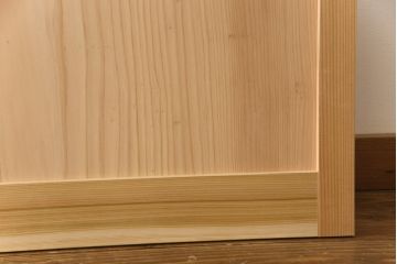 ラフジュ工房オリジナル　杉材　大正ロマン　和洋折衷なインテリアが叶うガラス戸4枚セット(色ガラスもお入れできます)(引き戸、建具)(R-057375)