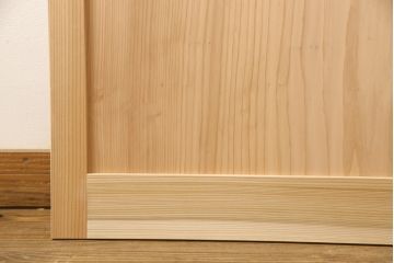 ラフジュ工房オリジナル　杉材　大正ロマン　アレンジがお楽しみいただけるガラス戸2枚セット(色ガラスもお入れできます)(引き戸、建具)(R-057387)