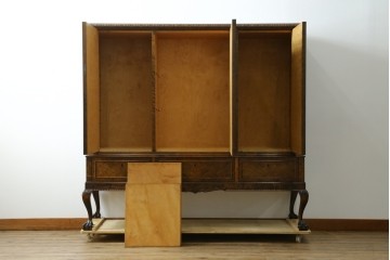 イギリスアンティーク　最高級!　マホガニー材　希少な杢目のキャビネット　(R-057393)