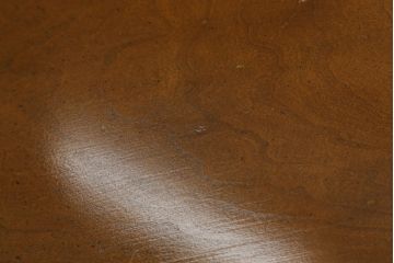 アメリカビンテージ　ガラス天板付き　凝った脚のデザインが目を引くセンターテーブル(ローテーブル、ラウンドテーブル、ヴィンテージ)(R-057394)