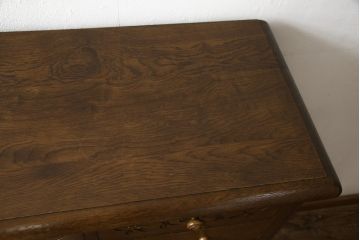 中古　美品　ナラ材　葉山ガーデン(Hayama Classic)　花柄と丸い取っ手がかわいらしいハイチェスト(縦型チェスト、引き出し)(R-057400)