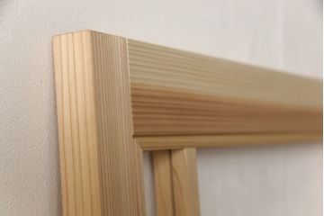 ラフジュ工房オリジナル　杉材　大正ロマン　こだわりの空間づくりにおすすめなガラス戸1枚(色ガラスもお入れできます)(引き戸、建具)(R-057403)