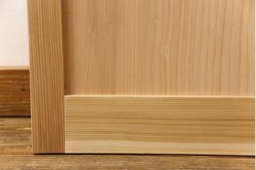 ラフジュ工房オリジナル　杉材　大正ロマン　こだわりの空間づくりにおすすめなガラス戸1枚(色ガラスもお入れできます)(引き戸、建具)(R-057407)
