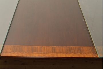 中古　美品　アメリカ高級家具　COUN CILL(カウンシル)　マホガニー材　高級感漂う佇まいが魅力のダイニングテーブル(カンセル、エクステンションテーブル)(定価約100万円)(R-057409)