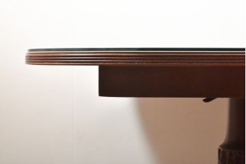 中古　美品　アメリカ高級家具　COUN CILL(カウンシル)　マホガニー材　高級感漂う佇まいが魅力のダイニングテーブル(カンセル、エクステンションテーブル)(定価約100万円)(R-057409)