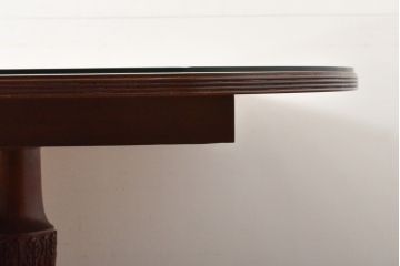 中古　美品　アメリカ高級家具　COUN CILL(カウンシル)　マホガニー材　高級感漂う佇まいが魅力のダイニングテーブル(カンセル、エクステンションテーブル)(定価約100万円)(R-057409)