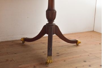 中古　美品　アメリカ高級家具　COUN CILL(カウンシル)　マホガニー材　高級感漂う佇まいが魅力のダイニングテーブル(カンセル、エクステンションテーブル)(定価約100万円)(R-057409)