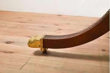 中古　美品　アメリカ高級家具　COUN CILL(カウンシル)　マホガニー材　高級感漂う佇まいが魅力のダイニングテーブル(カンセル、エクステンションテーブル)(定価約100万円)(R-057409)