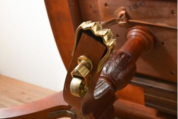 中古　美品　アメリカ高級家具　COUN CILL(カウンシル)　マホガニー材　高級感漂う佇まいが魅力のダイニングテーブル(カンセル、エクステンションテーブル)(定価約100万円)(R-057409)