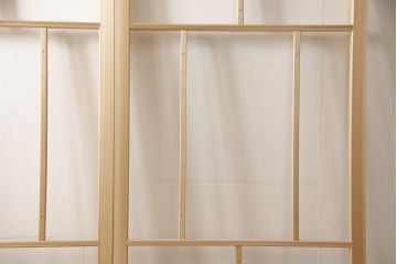 ラフジュ工房オリジナル 杉材 大正ロマン ノスタルジックな雰囲気づくりに活躍するガラス戸2枚セット(色ガラスもお入れできます)(引き戸、建具)(R-057413)