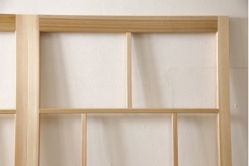 ラフジュ工房オリジナル 杉材 大正ロマン ノスタルジックな雰囲気づくりに活躍するガラス戸2枚セット(色ガラスもお入れできます)(引き戸、建具)(R-057415)