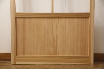 ラフジュ工房オリジナル 杉材 大正ロマン ノスタルジックな雰囲気づくりに活躍するガラス戸1枚(色ガラスもお入れできます)(引き戸、建具)(R-057418)