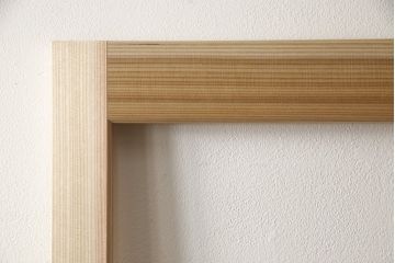 ラフジュ工房オリジナル 杉材 大正ロマン ノスタルジックな雰囲気づくりに活躍するガラス戸1枚(色ガラスもお入れできます)(引き戸、建具)(R-057419)