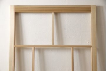 ラフジュ工房オリジナル 杉材 大正ロマン ノスタルジックな雰囲気づくりに活躍するガラス戸1枚(色ガラスもお入れできます)(引き戸、建具)(R-057419)