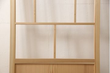 ラフジュ工房オリジナル 杉材 大正ロマン ノスタルジックな雰囲気づくりに活躍するガラス戸1枚(色ガラスもお入れできます)(引き戸、建具)(R-057419)