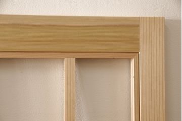 ラフジュ工房オリジナル　杉材　大正ロマン　レトロスタイルやモダンスタイルなどお好みの空間づくりにおすすめのガラス戸4枚セット(色ガラスもお入れできます)(引き戸、建具)(R-057421)