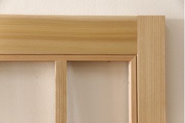 ラフジュ工房オリジナル　杉材　大正ロマン　レトロスタイルやモダンスタイルなどお好みの空間づくりにおすすめのガラス戸4枚セット(色ガラスもお入れできます)(引き戸、建具)(R-057422)