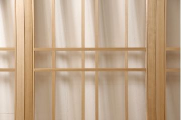 ラフジュ工房オリジナル　杉材　大正ロマン　レトロスタイルやモダンスタイルなどお好みの空間づくりにおすすめのガラス戸3枚セット(色ガラスもお入れできます)(引き戸、建具)(R-057423)