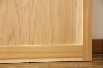 ラフジュ工房オリジナル　杉材　大正ロマン　レトロスタイルやモダンスタイルなどお好みの空間づくりにおすすめのガラス戸2枚セット(色ガラスもお入れできます)(引き戸、建具)(R-057425)