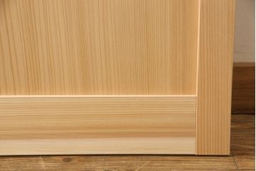 ラフジュ工房オリジナル　杉材　大正ロマン　レトロスタイルやモダンスタイルなどお好みの空間づくりにおすすめのガラス戸1枚(色ガラスもお入れできます)(引き戸、建具)(R-057430)