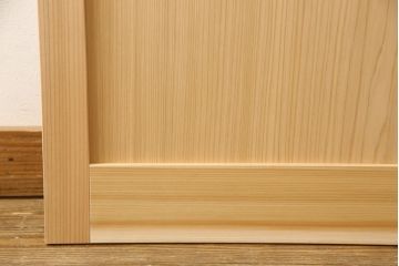 ラフジュ工房オリジナル　杉材　大正ロマン　レトロスタイルやモダンスタイルなどお好みの空間づくりにおすすめのガラス戸1枚(色ガラスもお入れできます)(引き戸、建具)(R-057431)