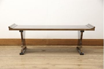 中古　輪島塗り　全体に施された蒔絵の美しい文机(ローテーブル、デスク、座机、座卓)(R-057440)