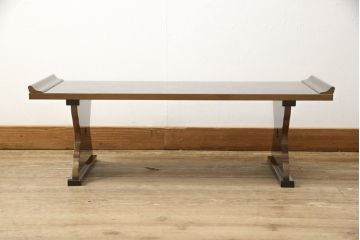 中古　輪島塗り　全体に施された蒔絵の美しい文机(ローテーブル、デスク、座机、座卓)(R-057440)