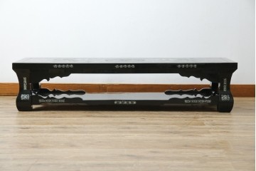 中古　韓国民芸家具　華やかな螺鈿細工が美しいセンターテーブル(座卓、ローテーブル)(R-057441)