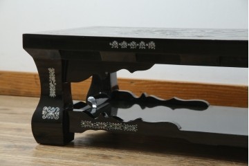 中古　韓国民芸家具　華やかな螺鈿細工が美しいセンターテーブル(座卓、ローテーブル)(R-057441)