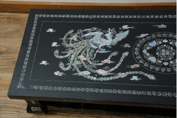 中古　韓国民芸家具　華やかな螺鈿細工が美しいセンターテーブル(座卓、ローテーブル)(R-057441)