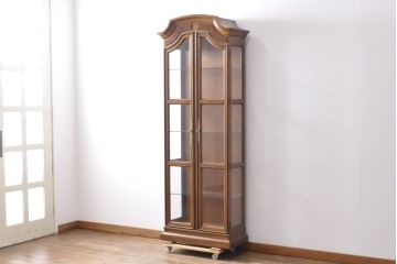 中古　美品　DREXEL HERITAGE(ドレクセルヘリテイジ)　品のある佇まいが魅力的なキュリオケース(定価約62万円)(飾り棚、ガラスショーケース、キャビネット、陳列棚)(R-057450)