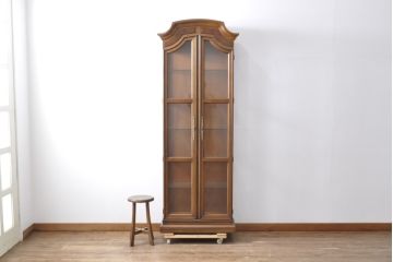 中古　美品　DREXEL HERITAGE(ドレクセルヘリテイジ)　品のある佇まいが魅力的なキュリオケース(定価約62万円)(飾り棚、ガラスショーケース、キャビネット、陳列棚)(R-057450)